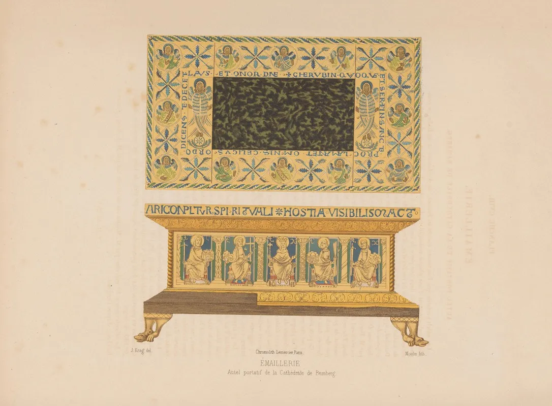 Autel Portatif De La Cathedrale De Bamberg Wall Art by Joseph Rose Lemercier - High-Resolution Digital Print
