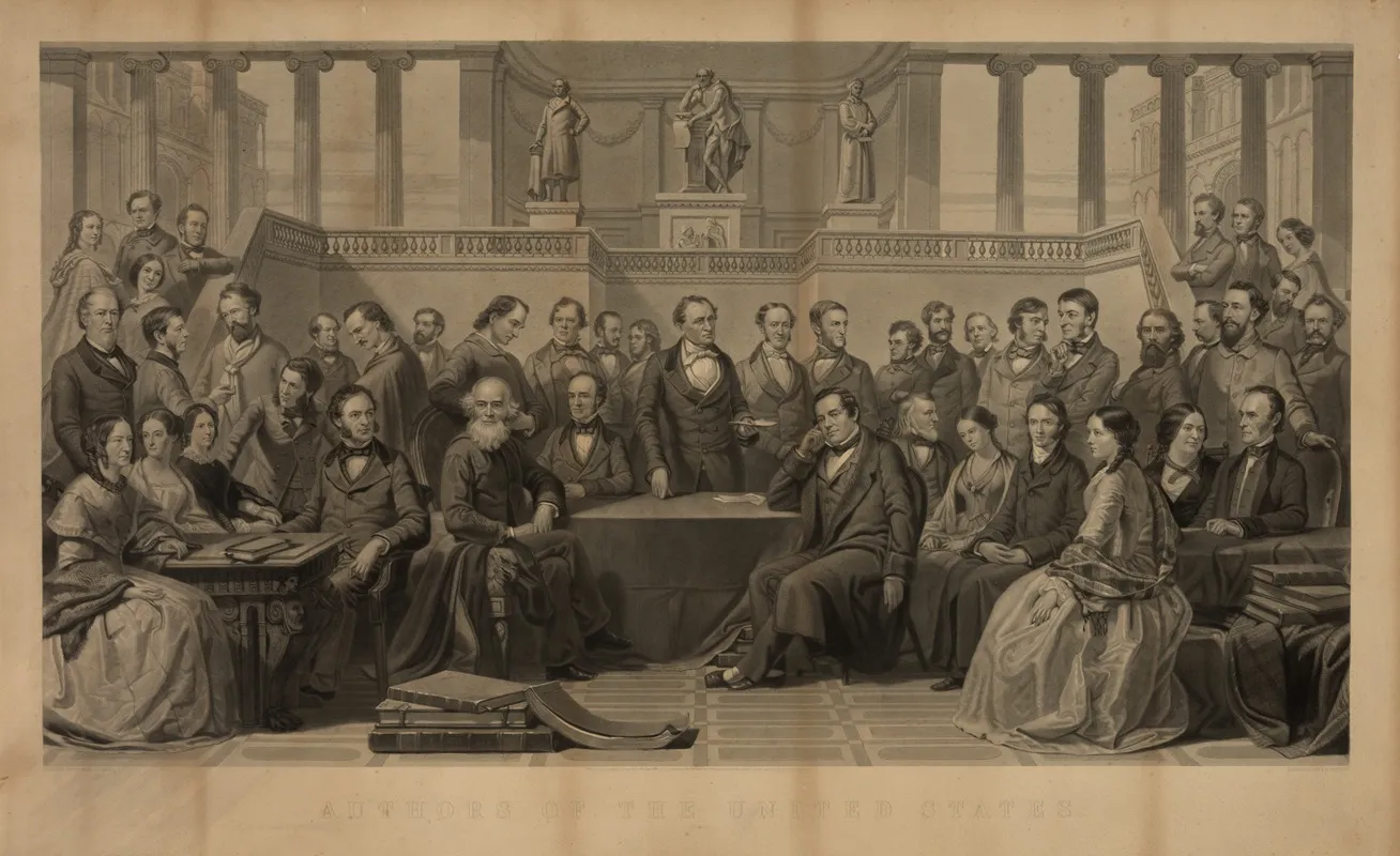Authors Of The United States Wall Art by Alexander Hay Ritchie - High-Resolution Digital Print