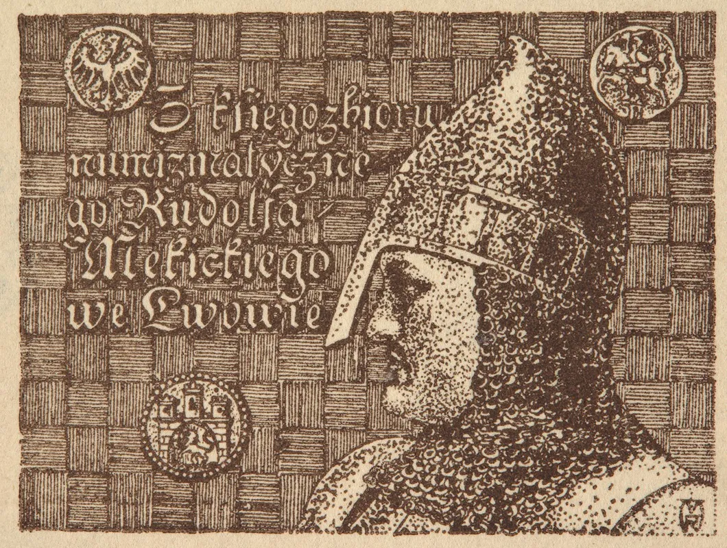 Autoekslibris Portretowy Rudolfa Mekickiego 1887 1942 Wersja Mniejsza