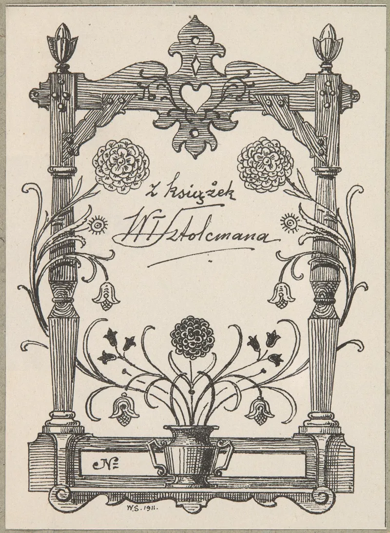 Autoekslibris Wladyslawa Sztolcmana 1873 1950 Wall Art by Władysław Sztolcman - High-Resolution Digital Print