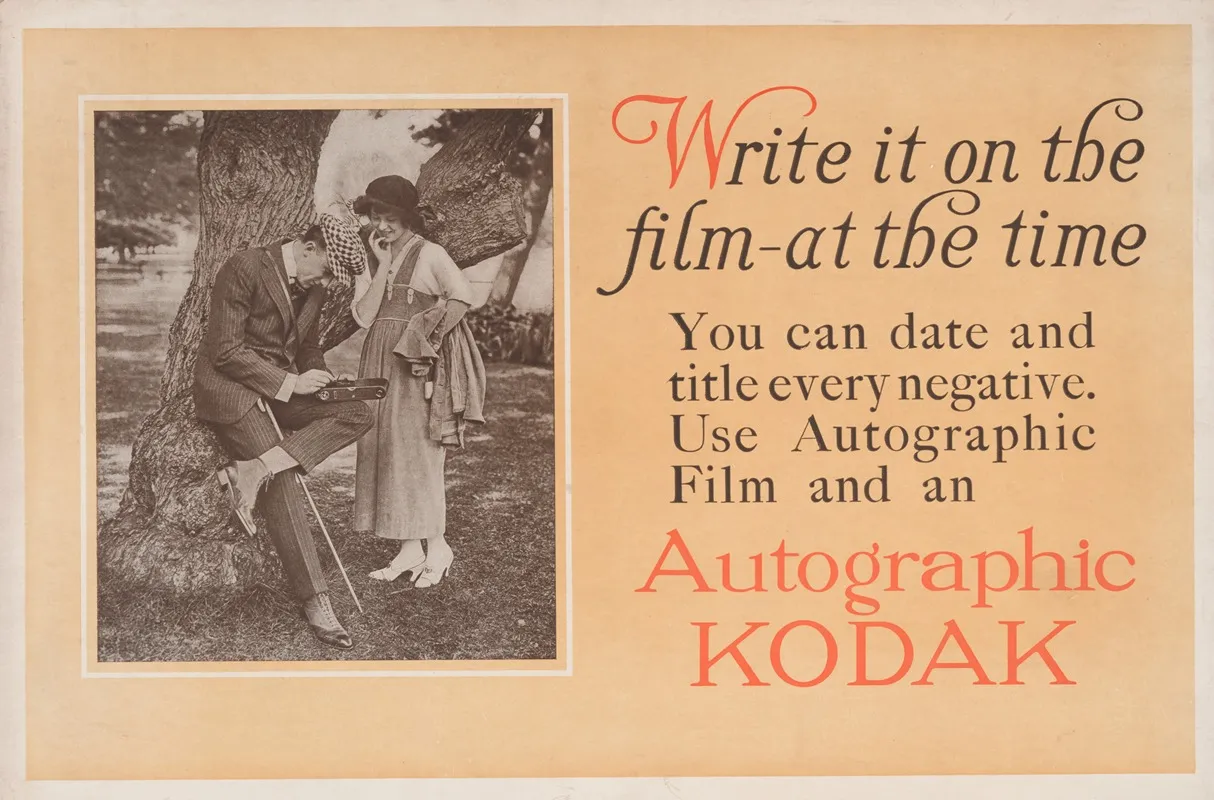 Autographic Kodak Write It On The Film At The Time