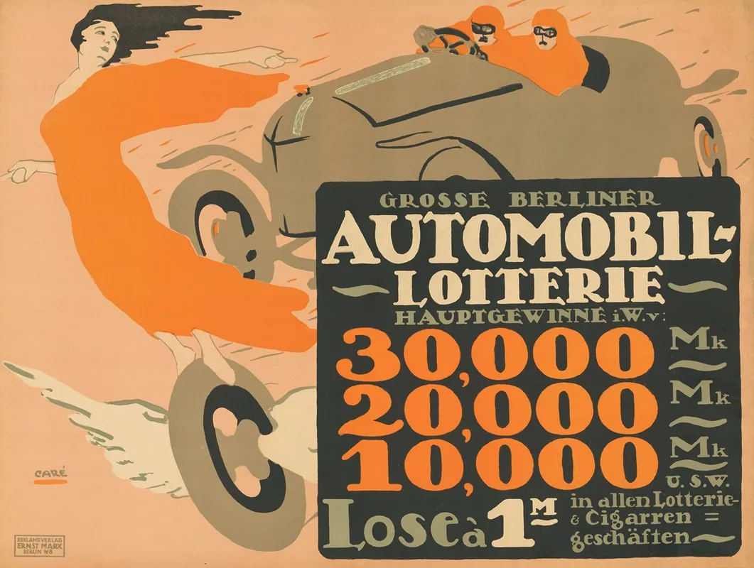 Automobil Lotterie Wall Art by Georg Caré - High-Resolution Digital Print