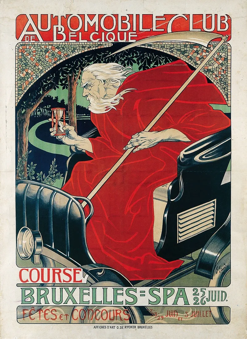 Automobile Club Belgique Course Bruxelles Spa Wall Art by Georges Gaudy - High-Resolution Digital Print