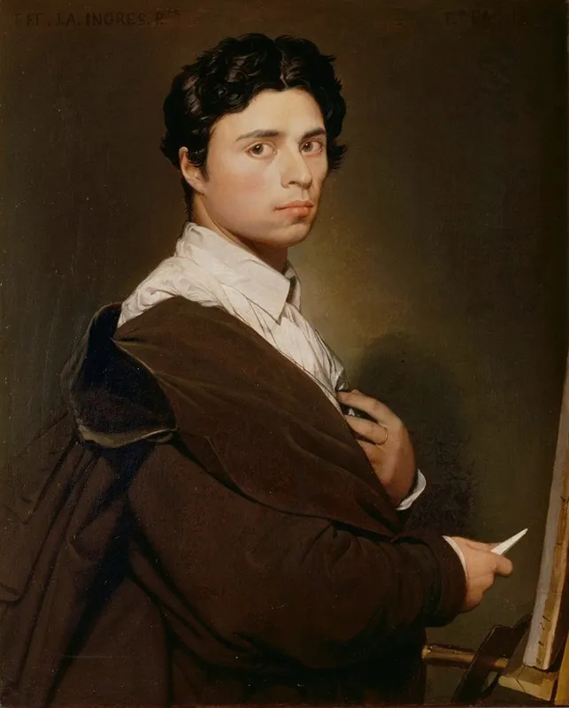 Autoportrait A Vingt Quatre Ans Wall Art by Jean Auguste Dominique Ingres - High-Resolution Digital Print