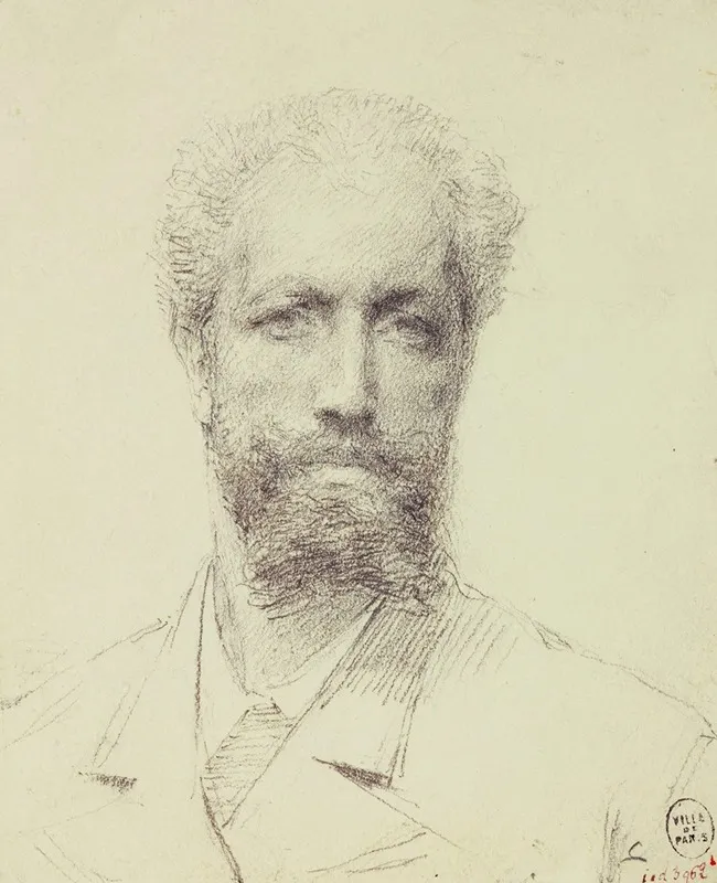 Autoportrait De Briguiboul Peintre Sculpteur Et Amateur Descrime Wall Art by Jean Pierre Marcel Numa Briguiboul - High-Resolution Digital Print