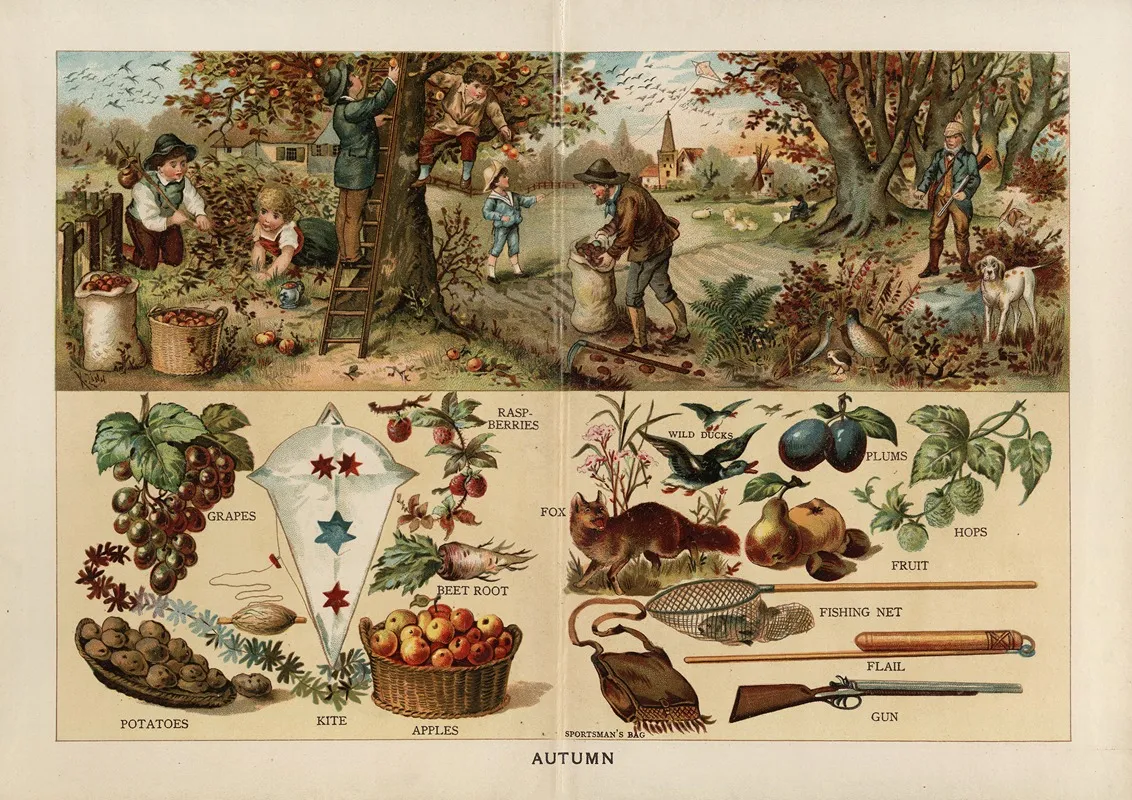 Autumn 44 Wall Art by Frederick Warne &amp; Co - High-Resolution Digital Print