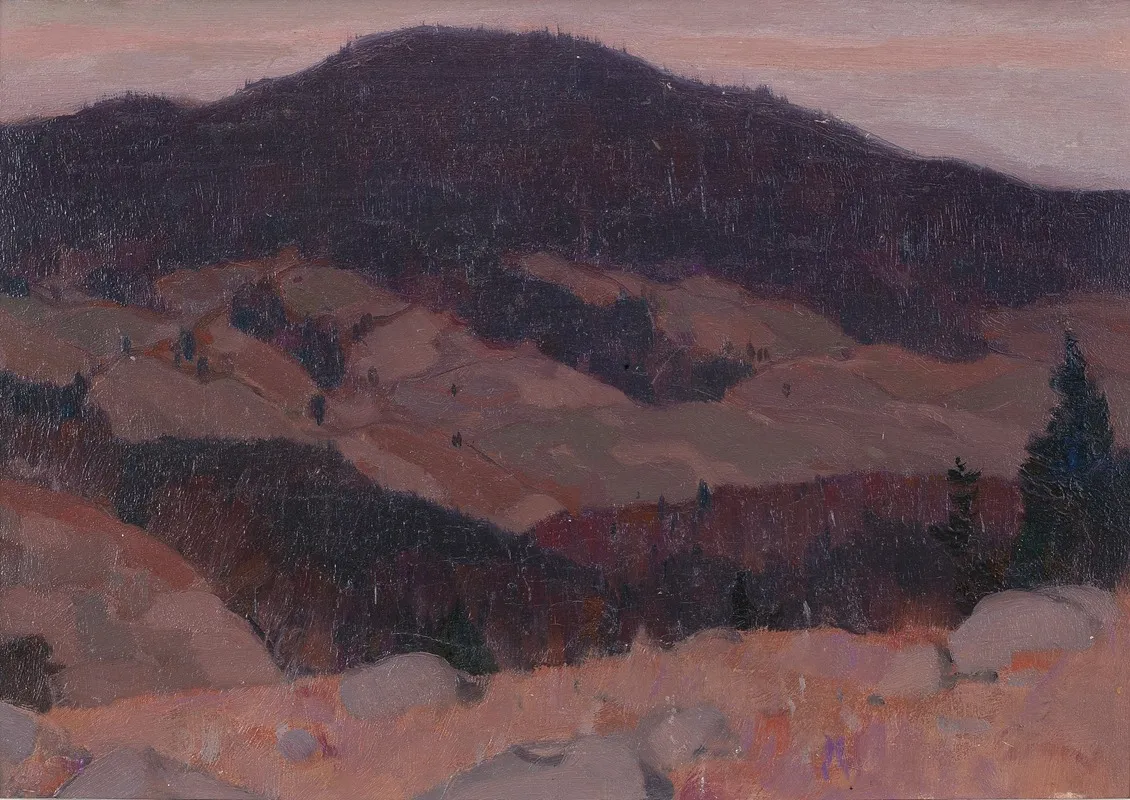 Autumn In The Laurentians Baie St Paul Wall Art by Clarence Alphonse Gagnon - High-Resolution Digital Print