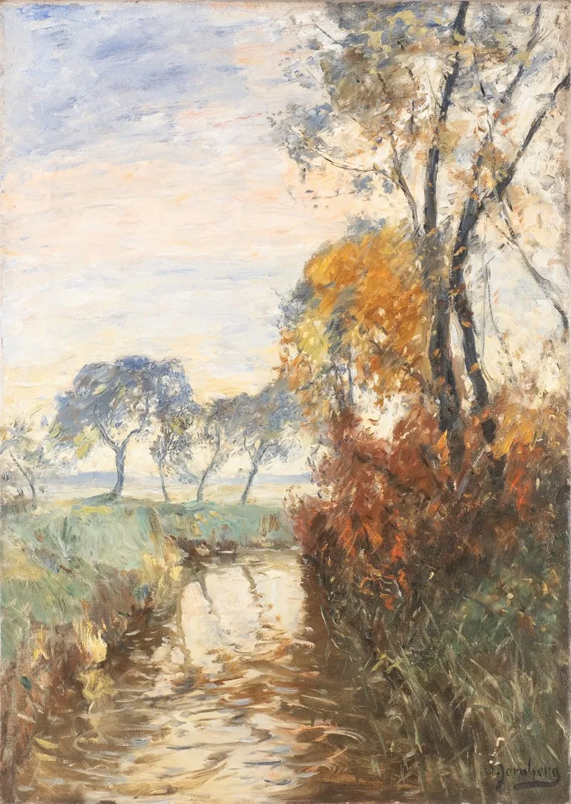 Autumn Landscape 25 Wall Art by August Jernberg - High-Resolution Digital Print
