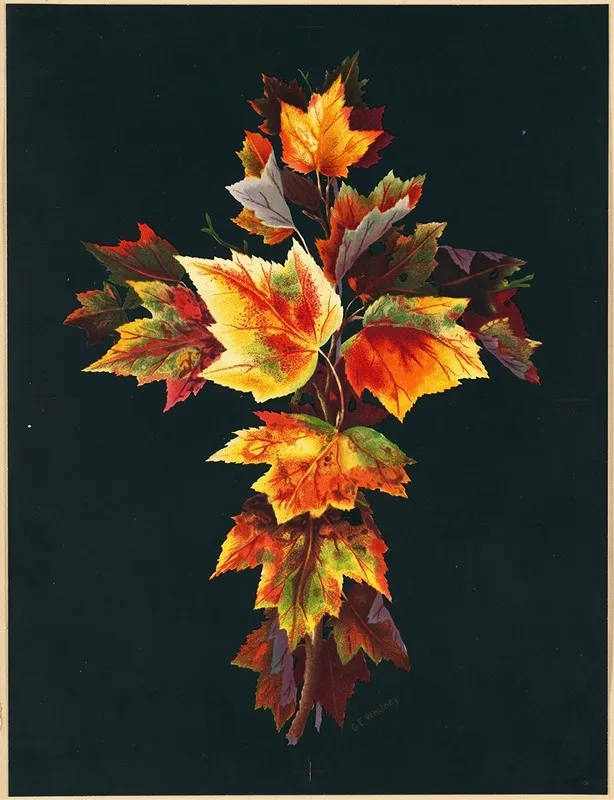 Autumn Leaves 3 Wall Art by Olive E Whitney - High-Resolution Digital Print
