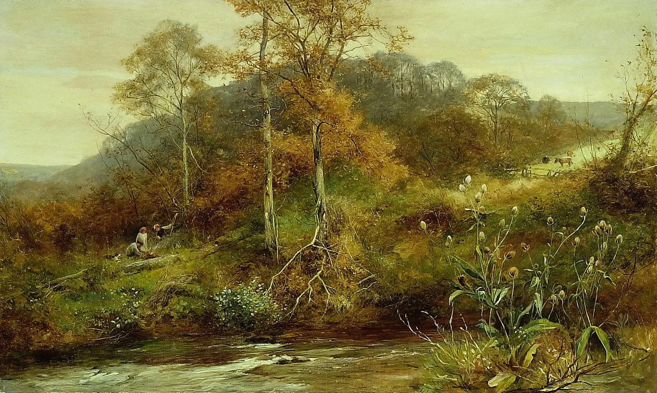 Autumn River Scene The Brook