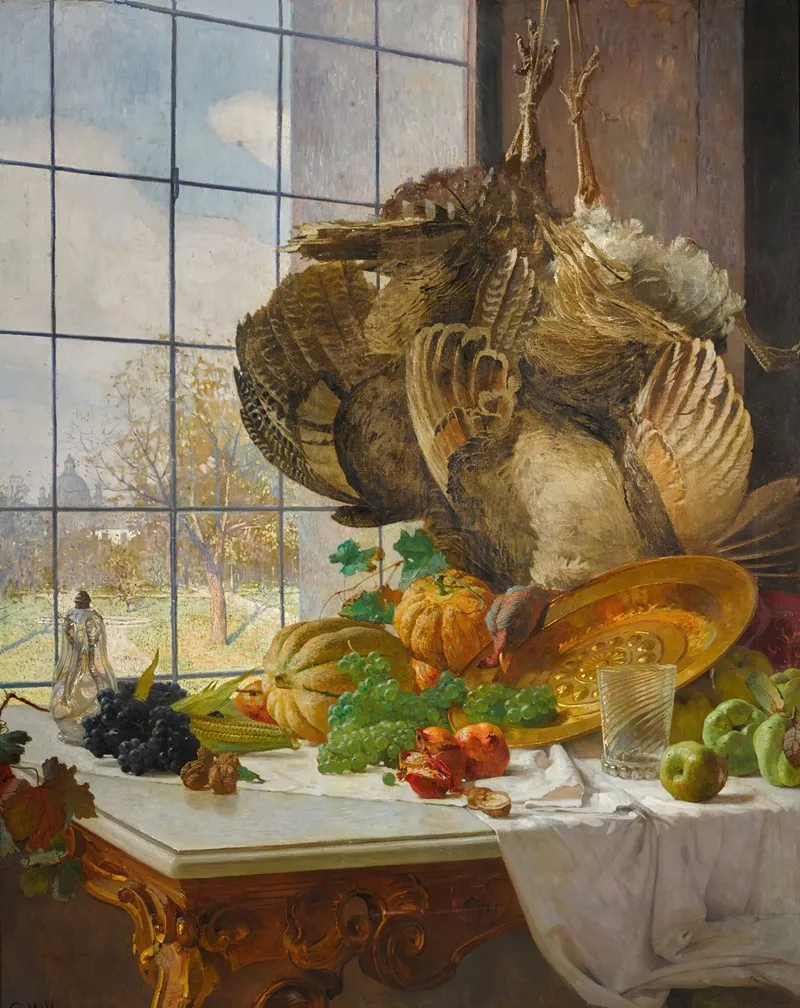 Autumn Still Life In The Artists Studio Wall Art by Carl Moll - High-Resolution Digital Print