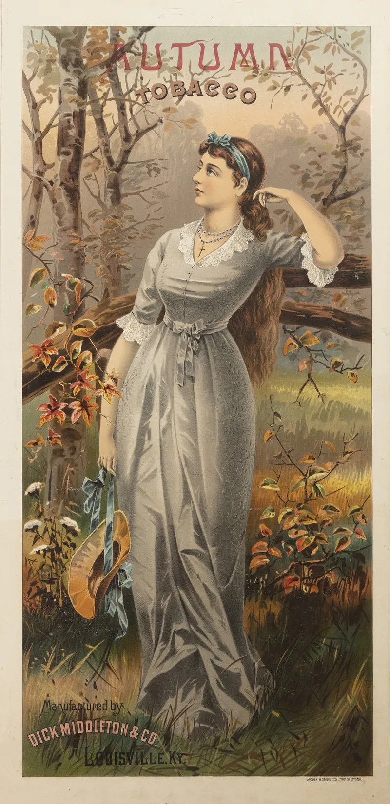 Autumn Tobacco Manufactured By Dick Middleton Co Louisville Ky Wall Art by Shober & Carqueville - High-Resolution Digital Print