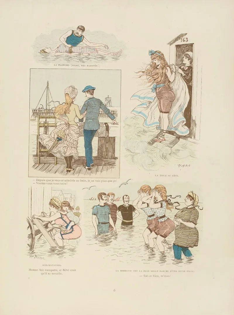Aux Bains De Mer Dostende Pl 06 Wall Art by Mars (Maurice Bonvoisin) - High-Resolution Digital Print
