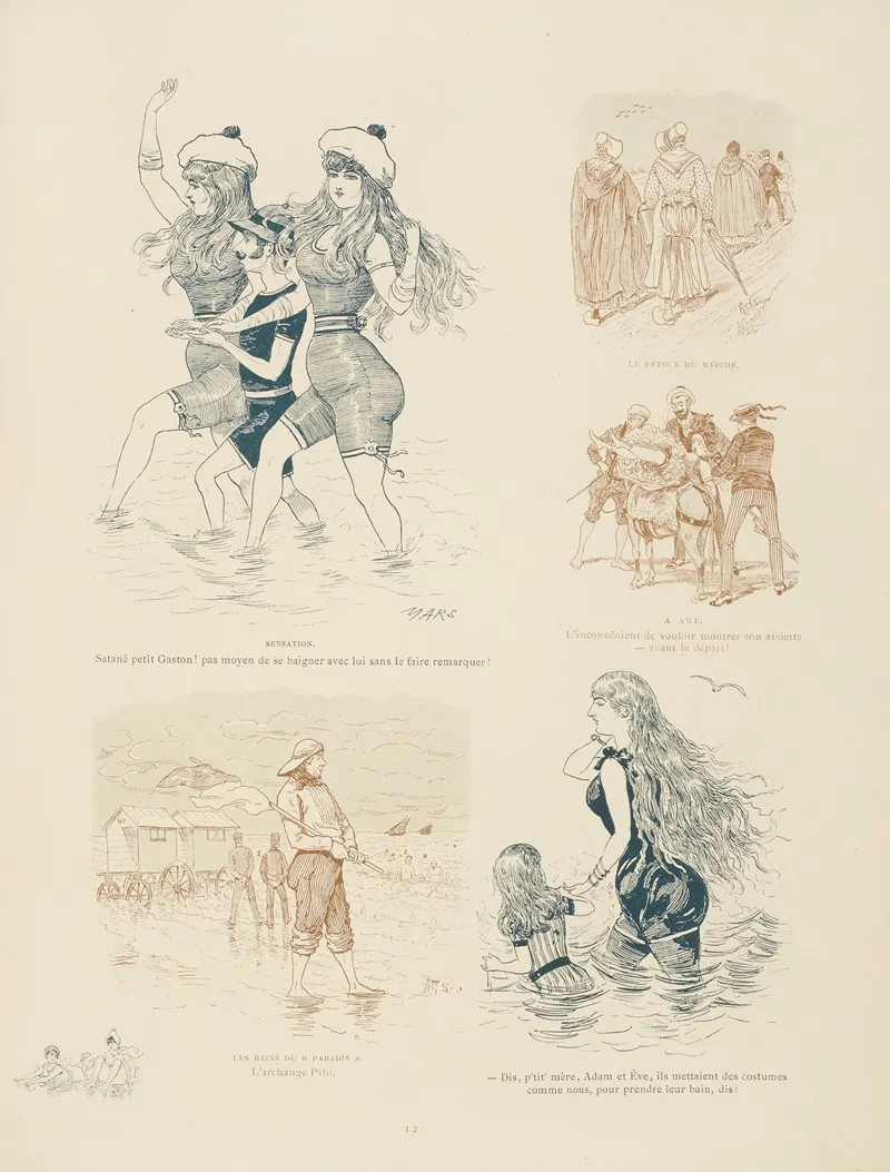 Aux Bains De Mer Dostende Pl 12 Wall Art by Mars (Maurice Bonvoisin) - High-Resolution Digital Print