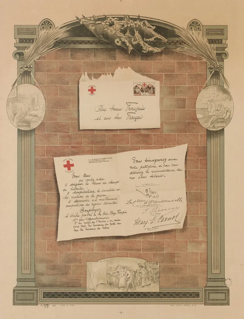 Aux Bonnes Francaises Et Aux Bons Francais Wall Art by Imp. Chaix - High-Resolution Digital Print