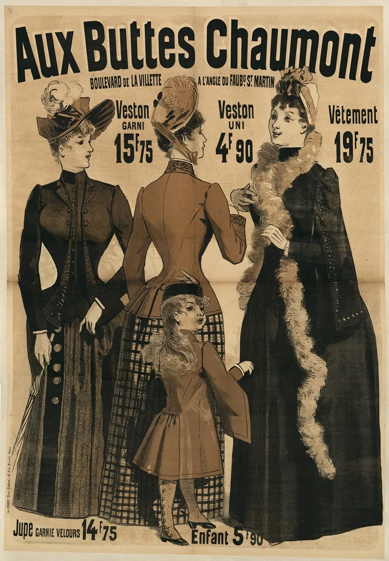 Aux Buttes Chaumont Veston Garni 15f75 Veston Uni 4f90