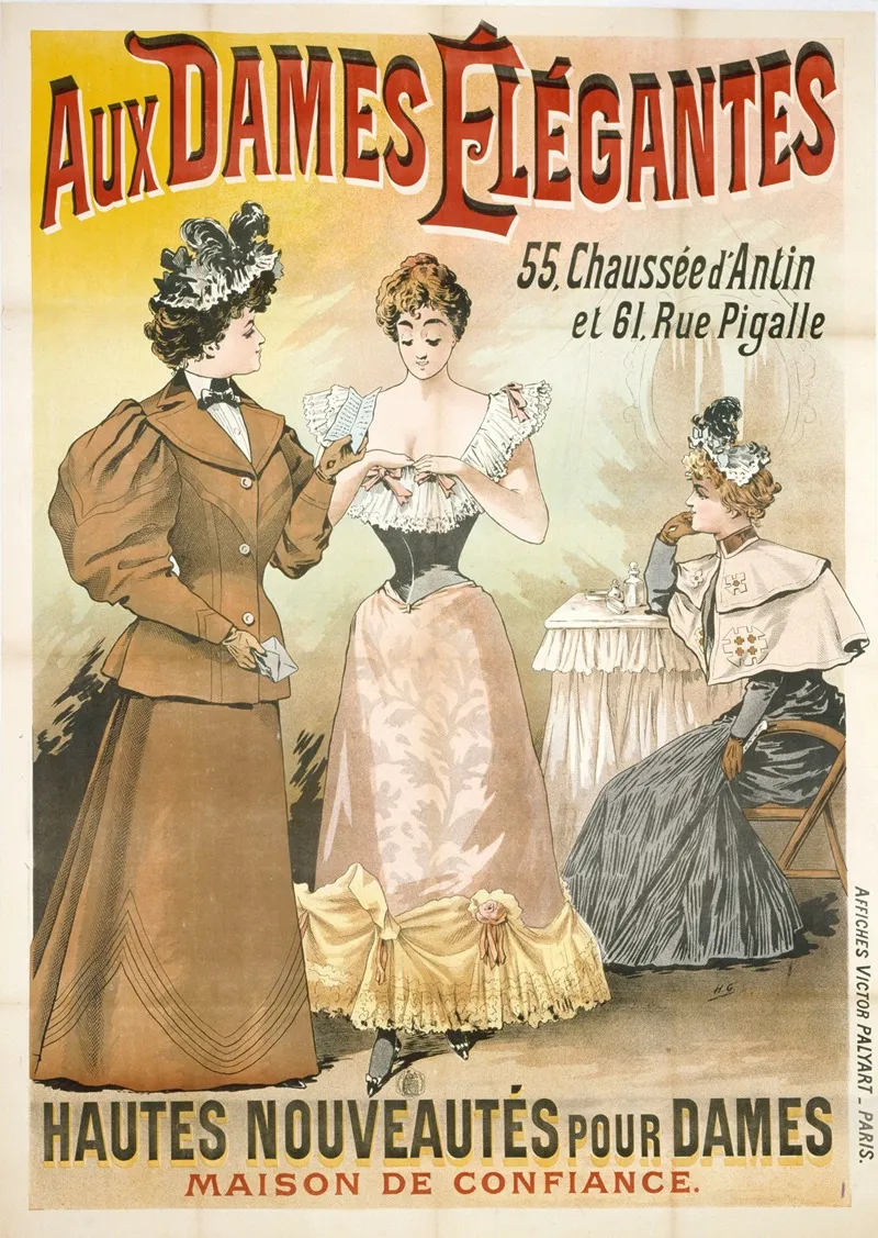 Aux Dames Elegantes Wall Art by Henri Boulanger Gray - High-Resolution Digital Print