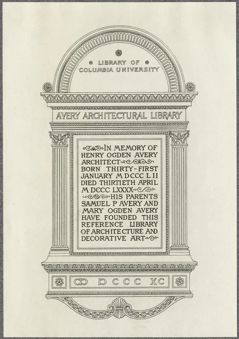 Avery Library Wall Art by Russell Sturgis - High-Resolution Digital Print