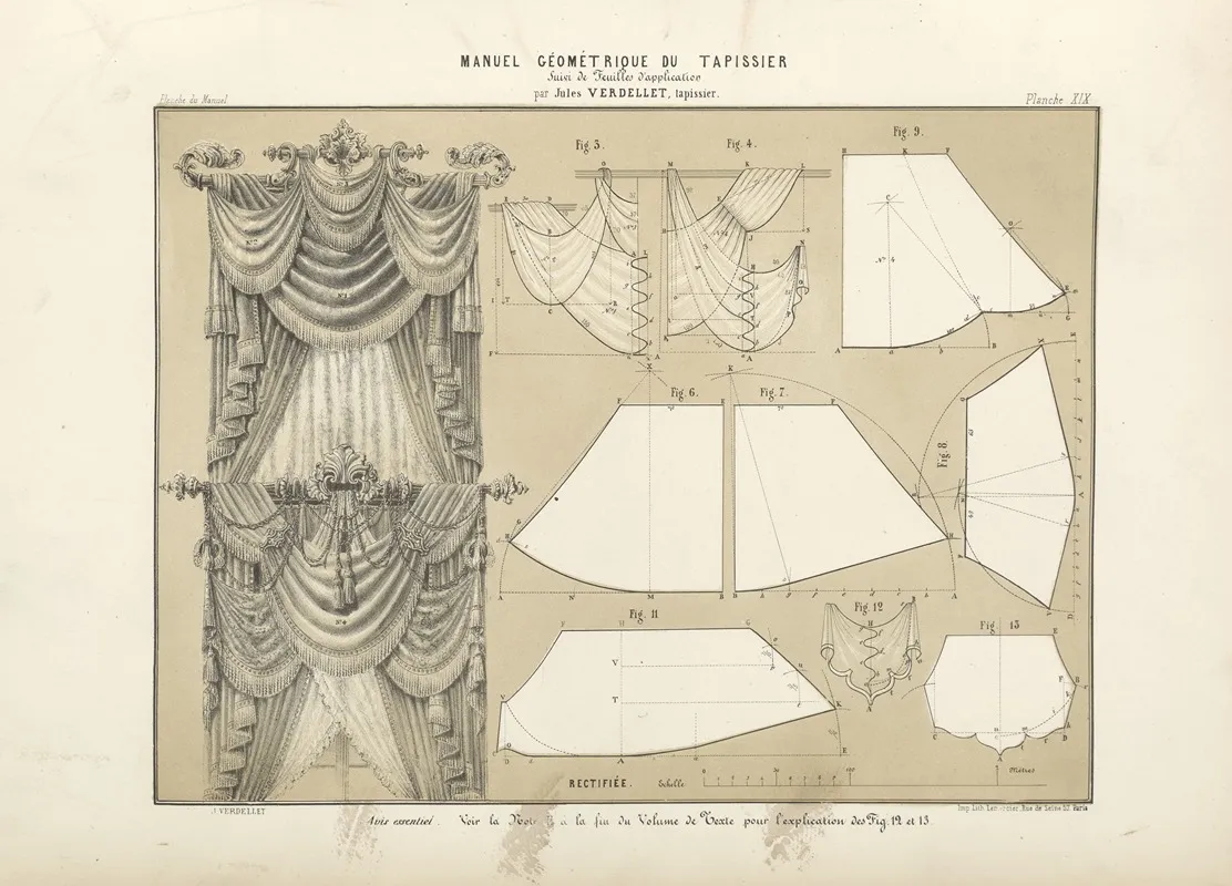 Avis Essentiel Voir Le Note Ii A La Fin Du Volume De Texte Pour Lexplication Des Fig 12 Et 13 Wall Art by Jules Verdellet - High-Resolution Digital Print