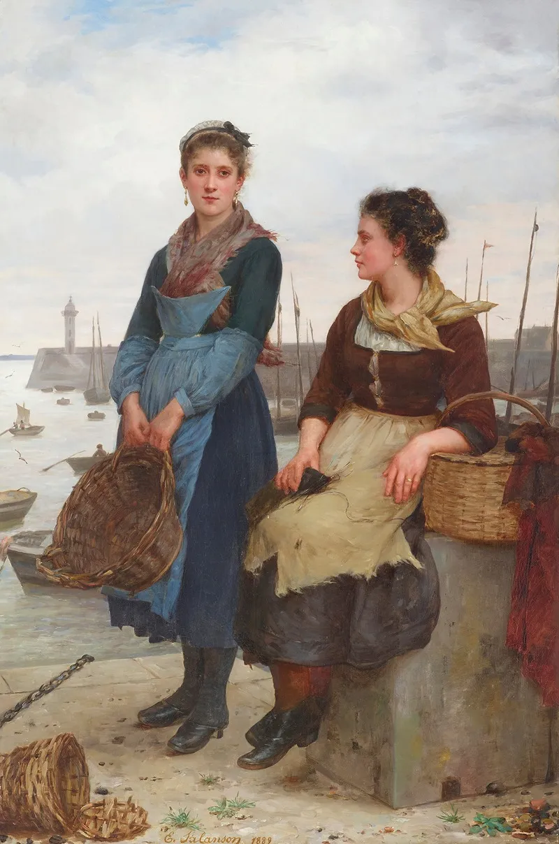 Awaiting The Return Of The Fleet Wall Art by Eugénie Marie Salanson - High-Resolution Digital Print