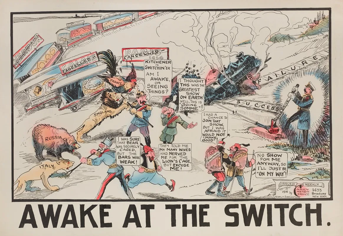 Awake At The Switch Wall Art by Carey Cartoon Service - High-Resolution Digital Print