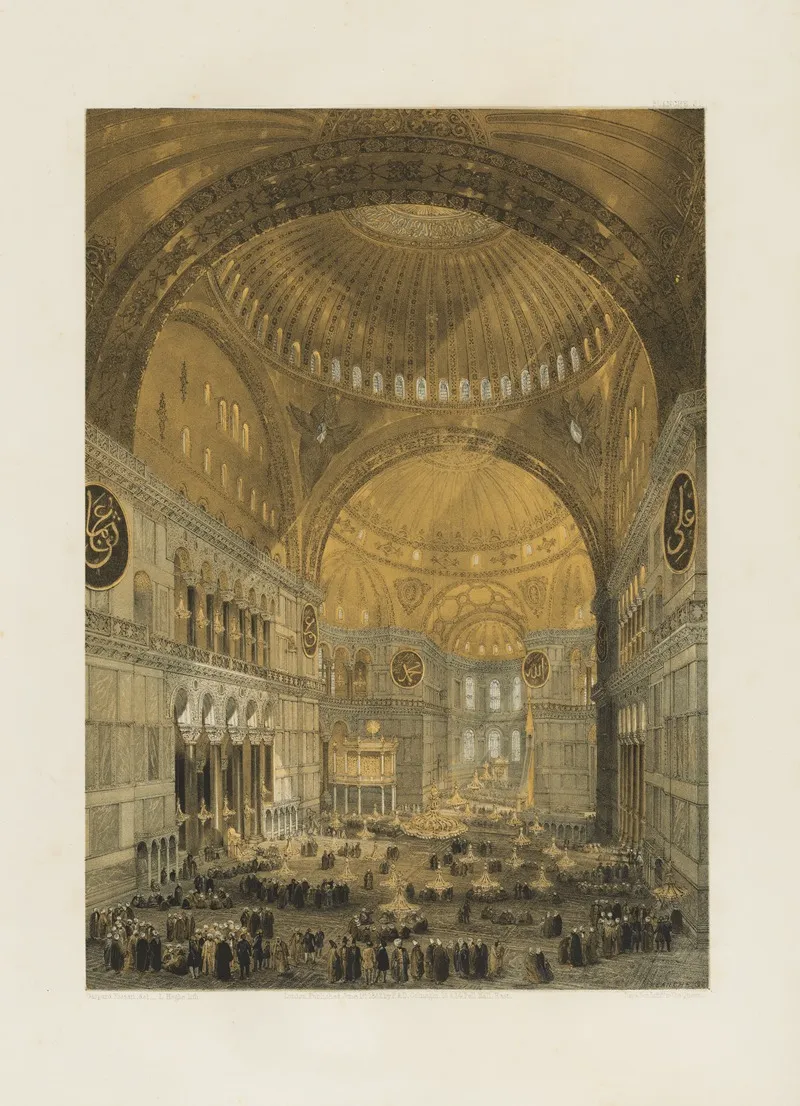 Aya Sofia Constantinople As Recently Restored By Order Of H M The Sultan Abdul Medjid Pl 03