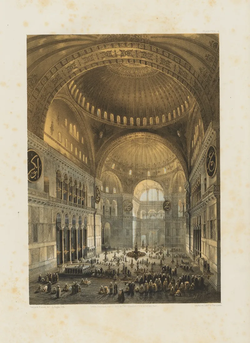Aya Sofia Constantinople As Recently Restored By Order Of H M The Sultan Abdul Medjid Pl 04