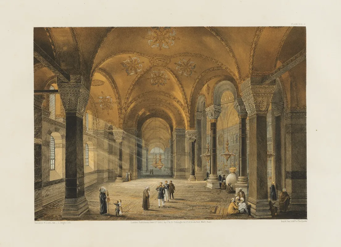 Aya Sofia Constantinople As Recently Restored By Order Of H M The Sultan Abdul Medjid Pl 05