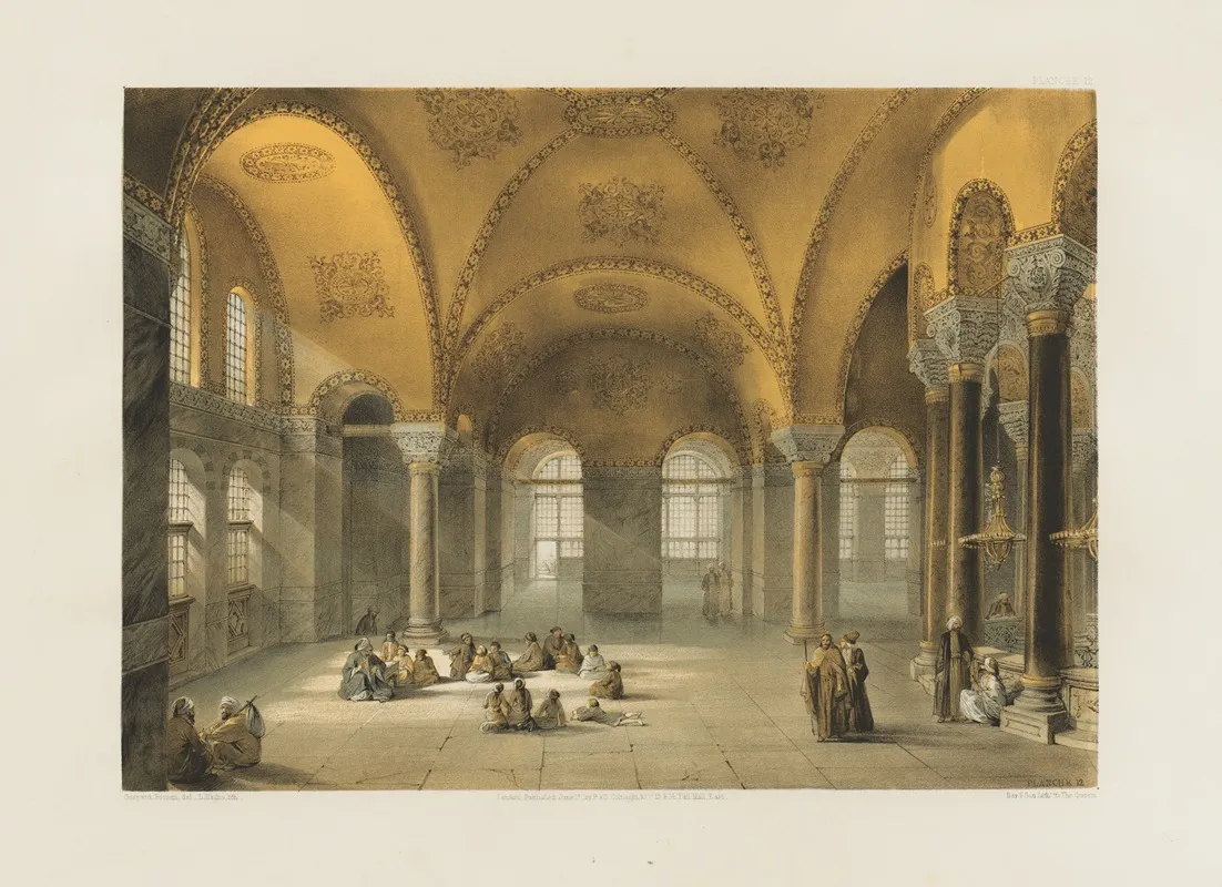 Aya Sofia Constantinople As Recently Restored By Order Of H M The Sultan Abdul Medjid Pl 12