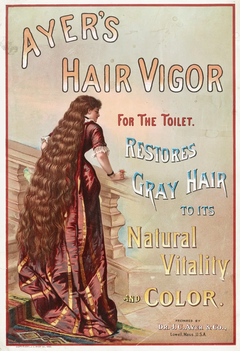 Ayers Hair Vigor For The Toilet Restores Gray Hair To Its Natural Vitality And Color