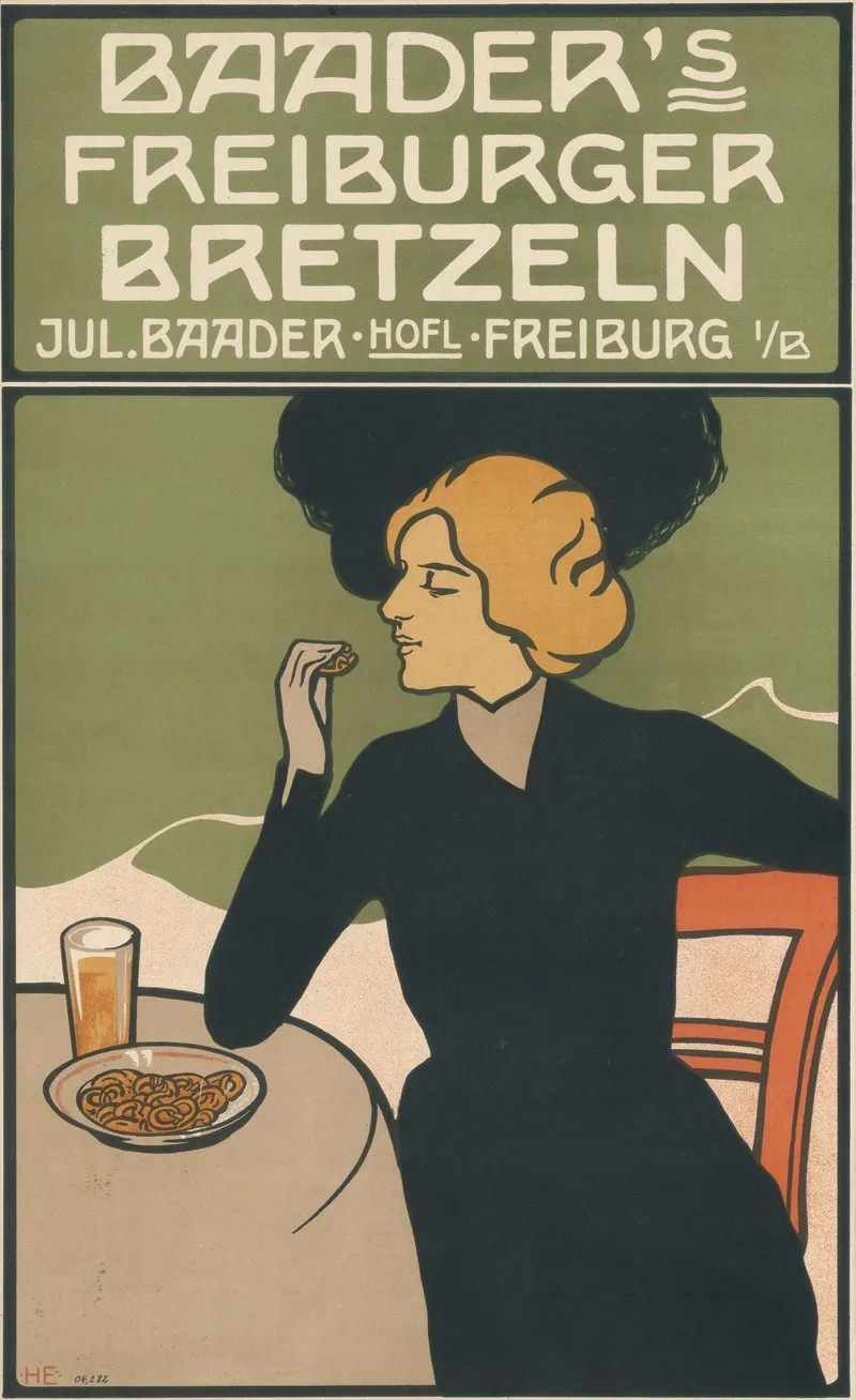 Baaders Freiburger Brezeln Wall Art by Hellmuth Eichrodt - High-Resolution Digital Print