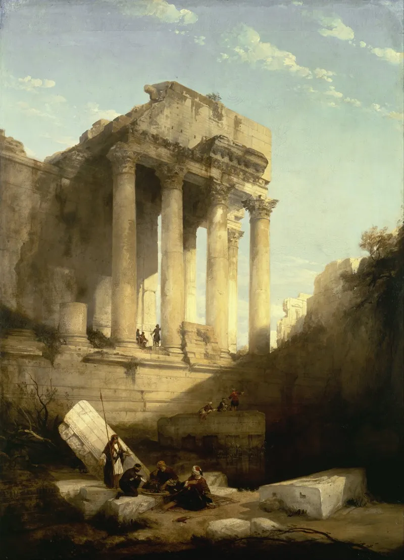 Baalbecruins Of The Temple Of Bacchus Wall Art by David Roberts - High-Resolution Digital Print