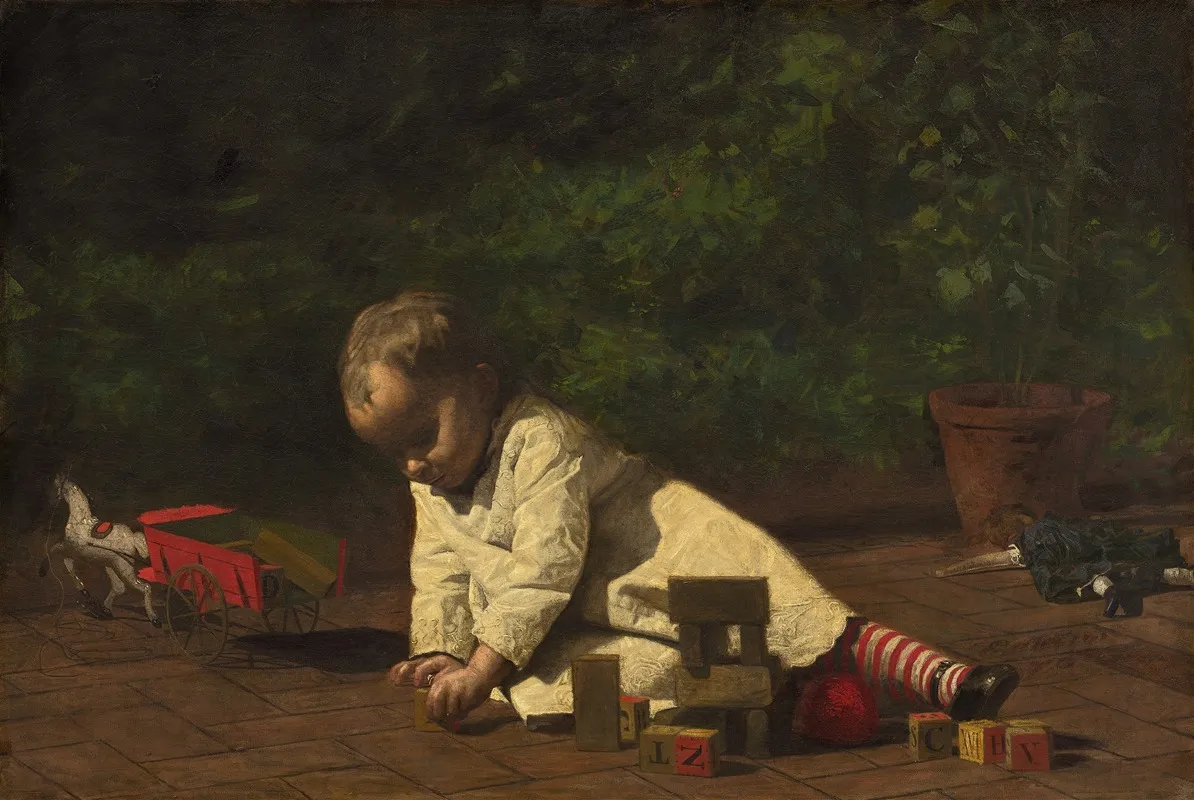 Baby At Play Wall Art by Thomas Eakins - High-Resolution Digital Print