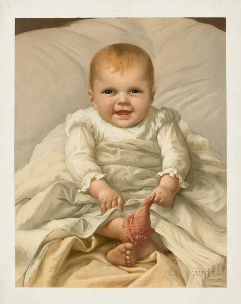 Baby Seated Wall Art by Ida Waugh - High-Resolution Digital Print