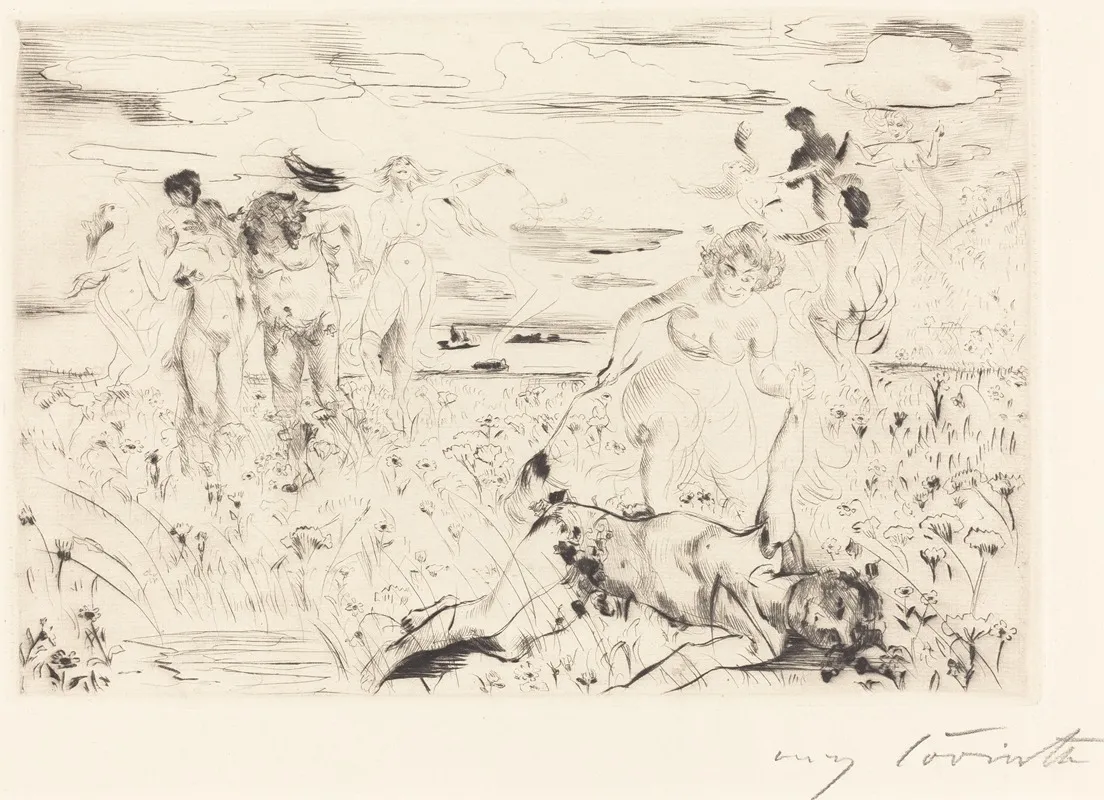 Bacchanal Bacchanale Wall Art by Lovis Corinth - High-Resolution Digital Print