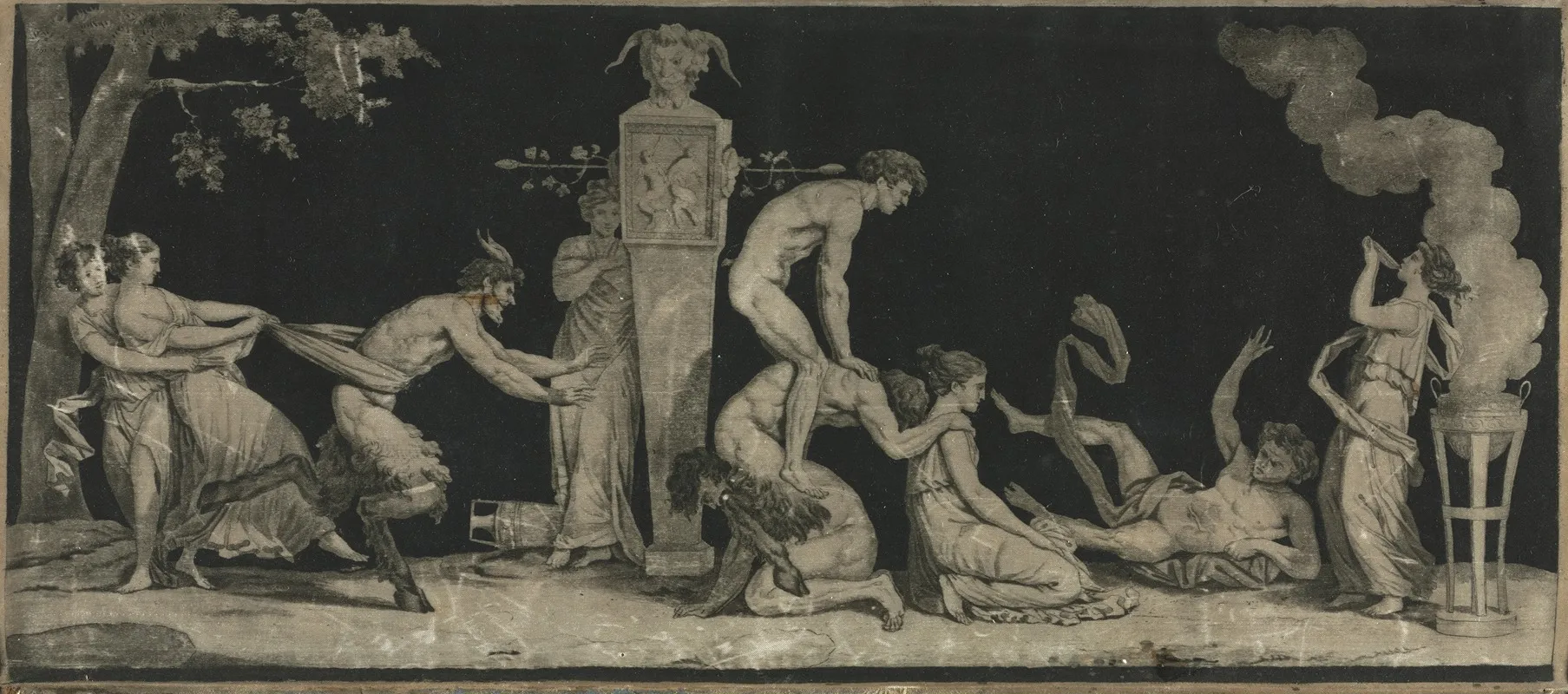 Bacchanal The Game Of Leap Frog Wall Art by Laurent Guyot - High-Resolution Digital Print