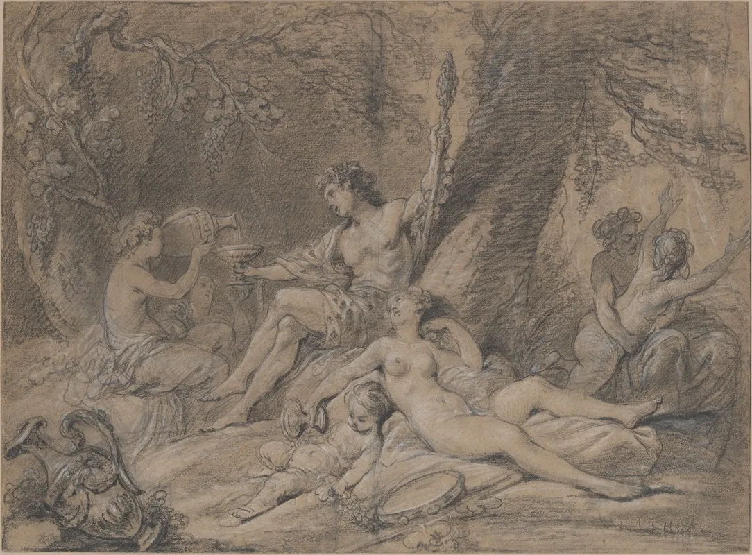 Bacchus And Ariadne 23 Wall Art by Hugues Taraval - High-Resolution Digital Print