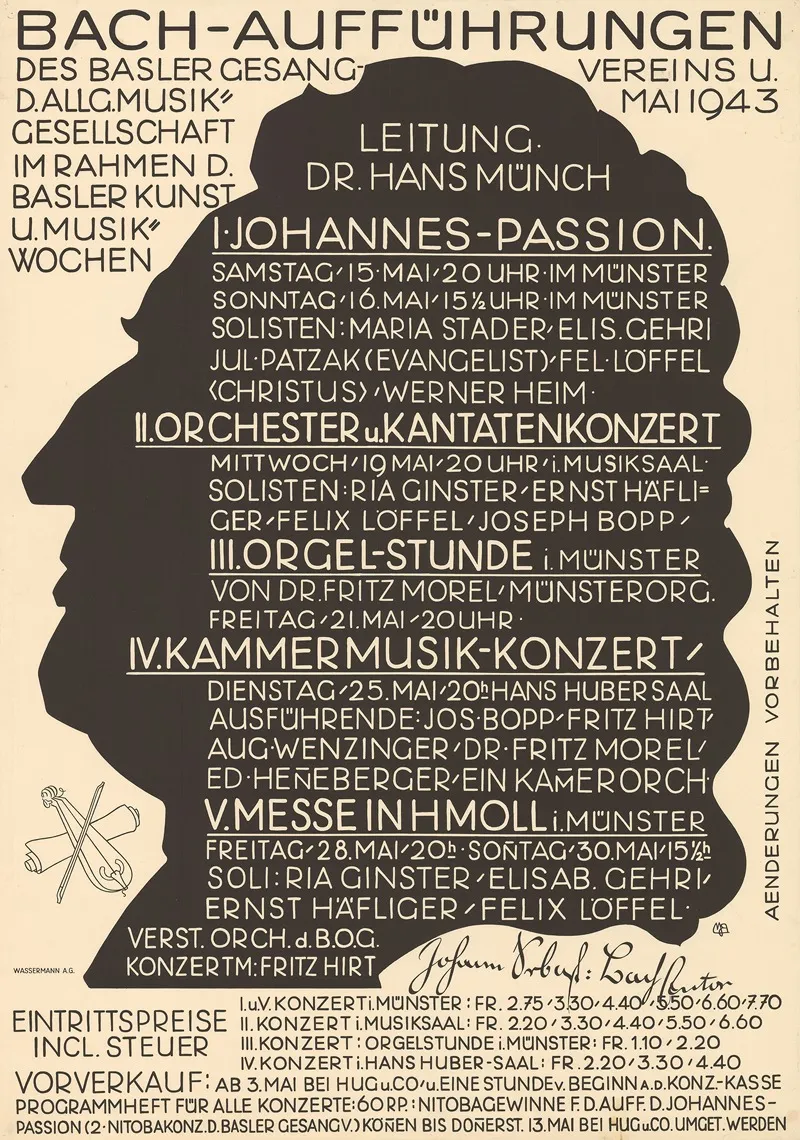 Bach Auffuhrungen Wall Art by Burkhard Mangold - High-Resolution Digital Print