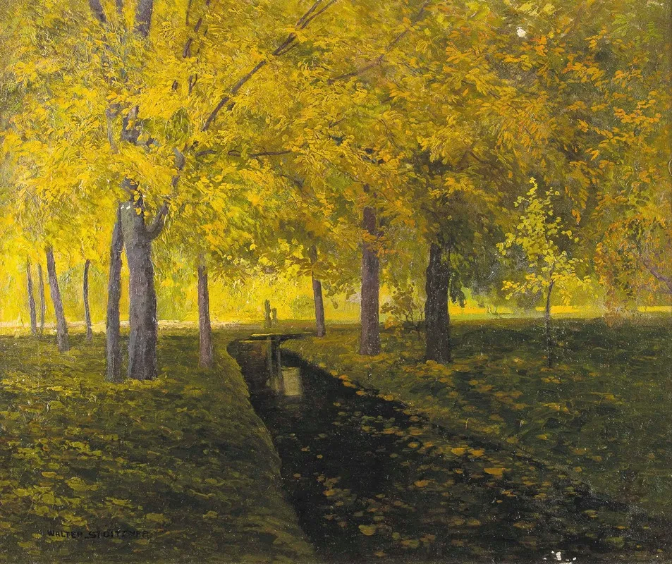 Bach Im Herbstwald Wall Art by Walter Stoitzner - High-Resolution Digital Print