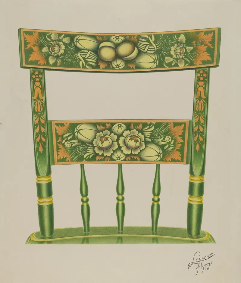 Back Of Stencilled Chair