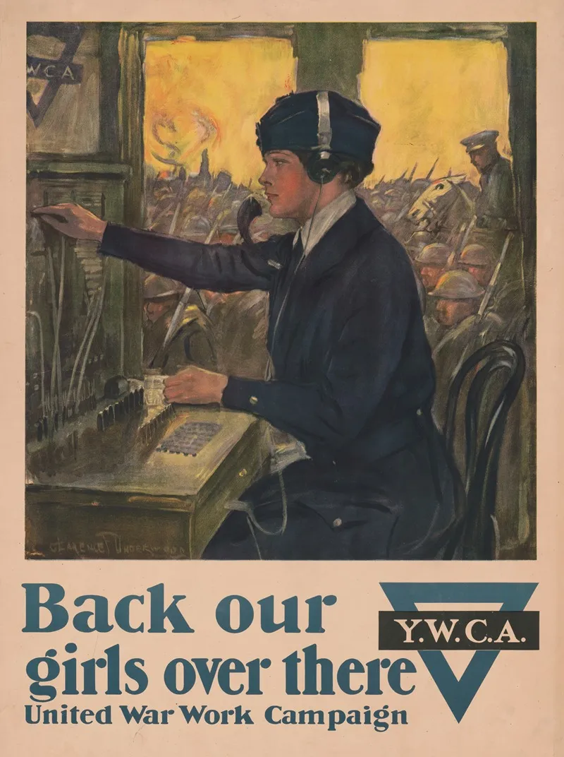 Back Our Girls Over There United War Work Campaign Wall Art by Clarence F. Underwood - High-Resolution Digital Print
