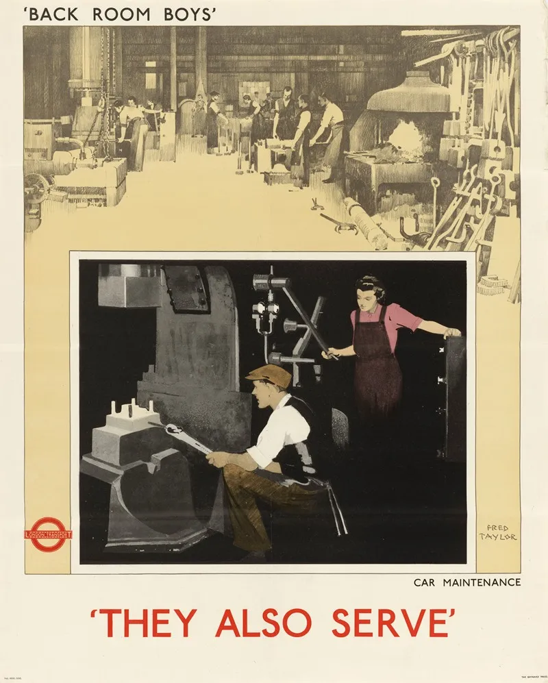Back Room Boys They Also Serve Car Maintenance Wall Art by Fred Taylor - High-Resolution Digital Print