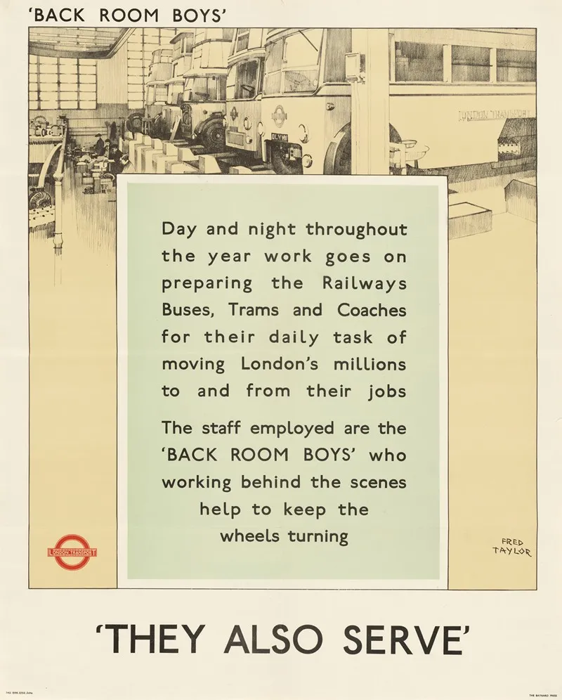 Back Room Boys They Also Serve Wall Art by Fred Taylor - High-Resolution Digital Print