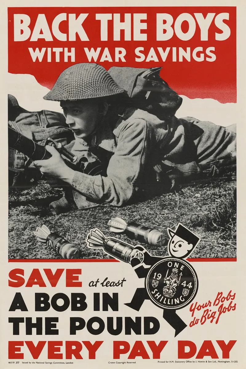 Back The Boys With War Savings 3 Wall Art by J. Howitt &amp; Son Ltd - High-Resolution Digital Print