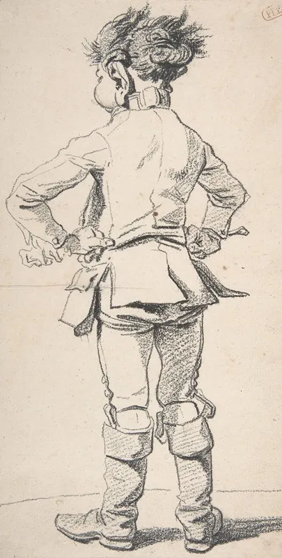 Back View Of A Roman Servant Boy