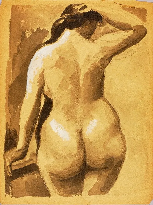 Back View Of Female Nude