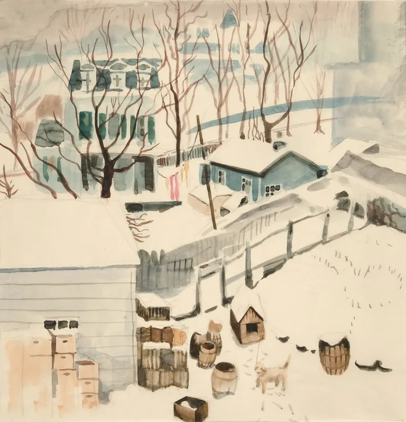 Backyards Wall Art by Hermann Post - High-Resolution Digital Print