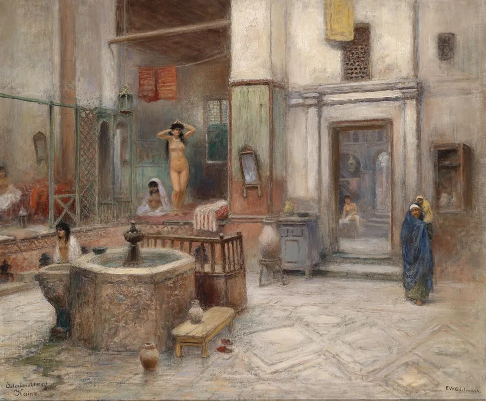 Bad In Kairo Wall Art by Frans Wilhelm Odelmark - High-Resolution Digital Print