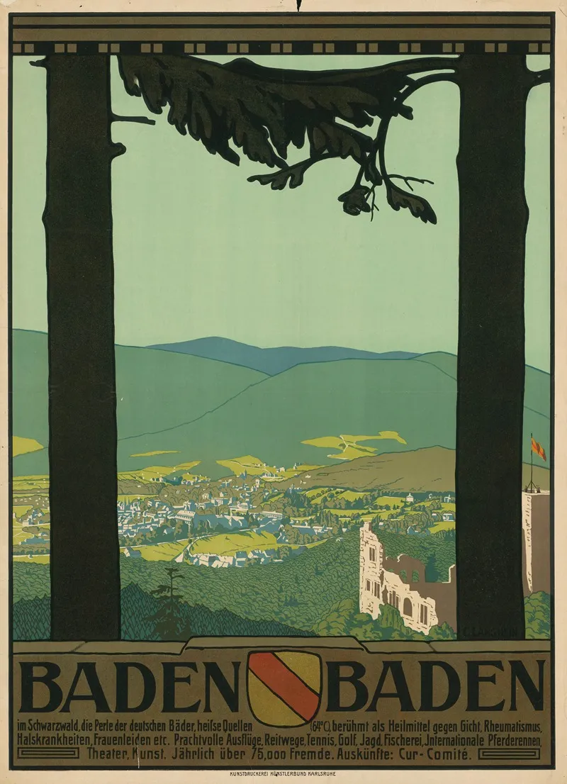 Baden Baden 3 Wall Art by Carl Langhein - High-Resolution Digital Print