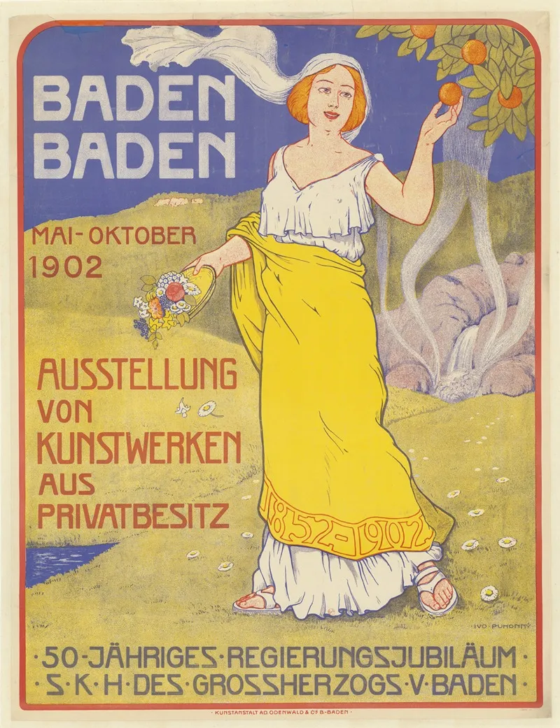 Baden Baden Mai Oktober 1902 Ausstellung Von Kunstwerken Aus Privatbesitz Wall Art by Ivo Puhonny - High-Resolution Digital Print